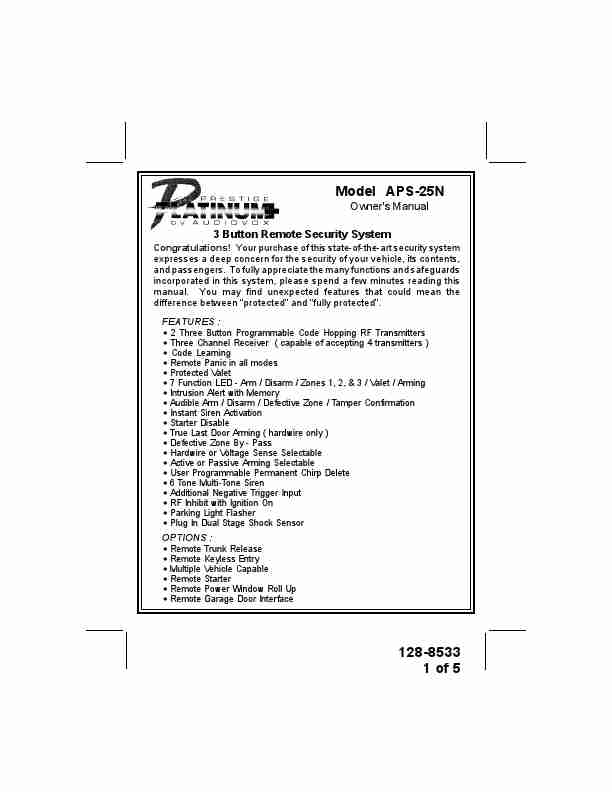 Audiovox Automobile Alarm APS-25N-page_pdf